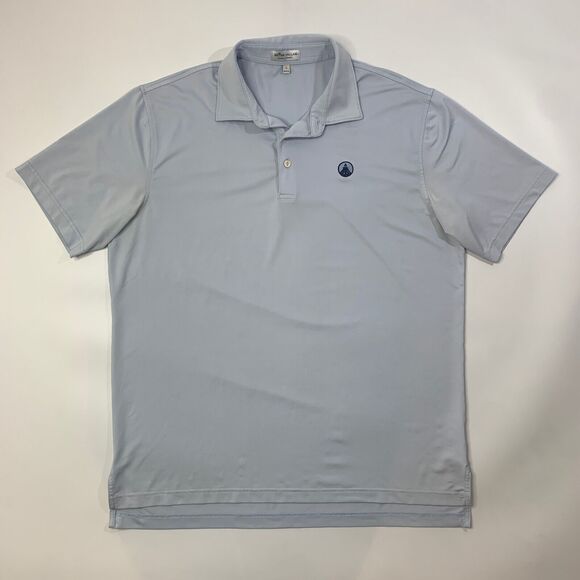Peter Millar Polo Shirt Mens L Large Mist Blue Summer Comfort Performance Golf - Picture 2 of 13